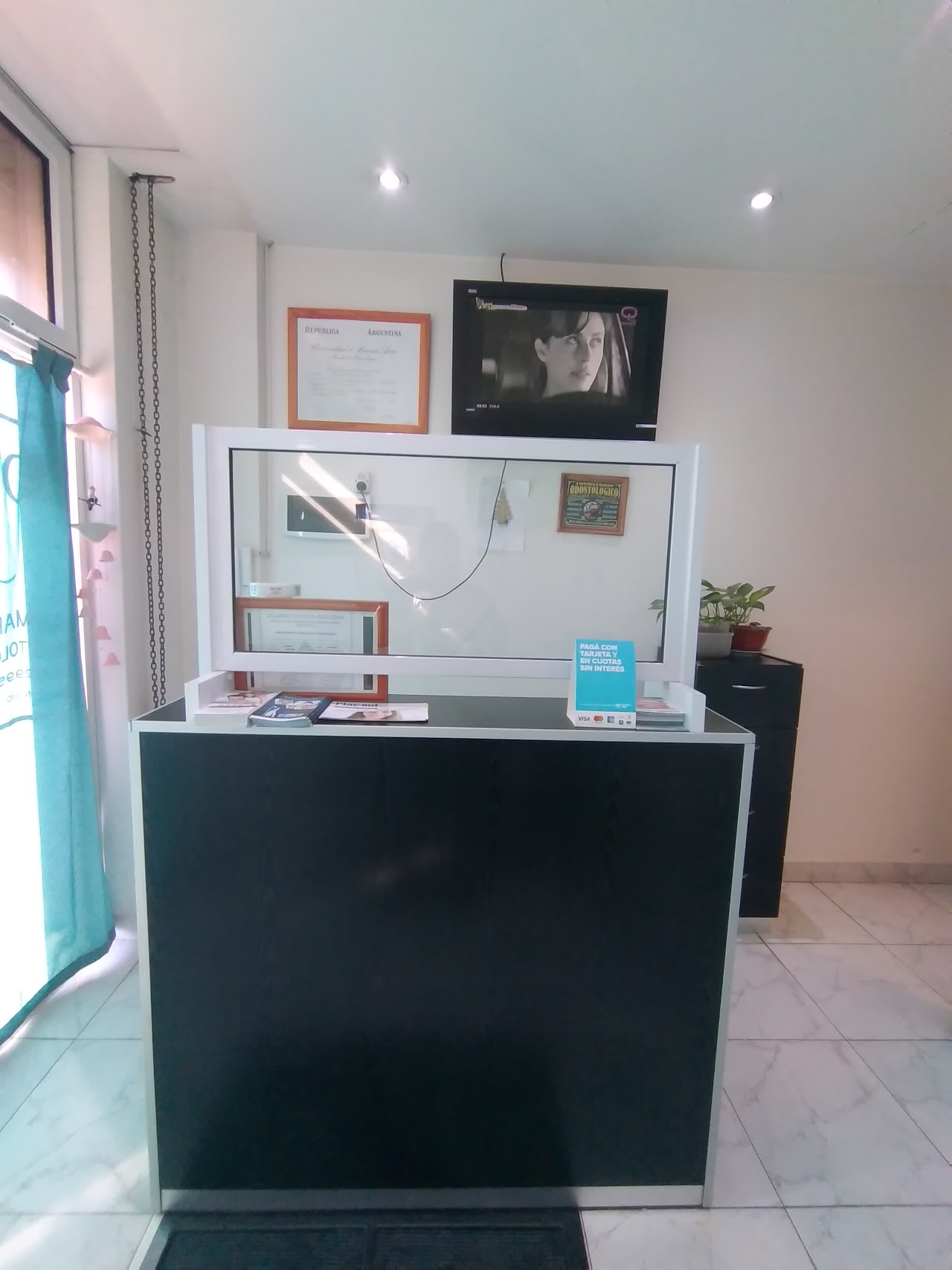 Modern dental clinic cozy waiting room lounge